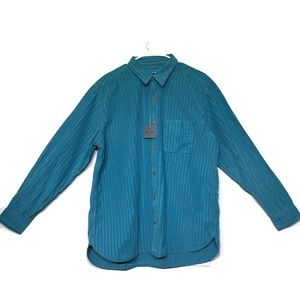 Martin Gordon Teal Long Sleeve Button Up Shirt NWT